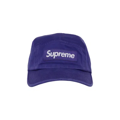 SUPREME SUPREME WASHED CHINO TWILL CAMP CAP 'PURPLE'