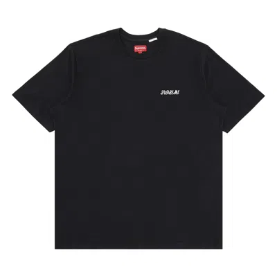 SUPREME SUPREME WASHED SCRIPT SHORT-SLEEVE TOP 'BLACK'