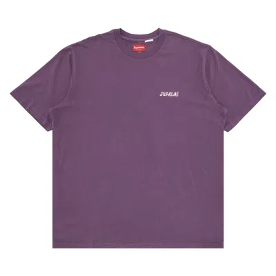 SUPREME SUPREME WASHED SCRIPT SHORT-SLEEVE TOP 'PURPLE'
