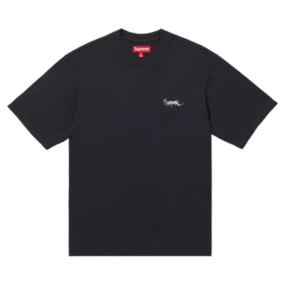 SUPREME SUPREME WASHED TAG SHORT-SLEEVE TOP 'BLACK'