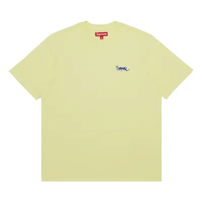 SUPREME SUPREME WASHED TAG SHORT-SLEEVE TOP 'BRIGHT YELLOW'