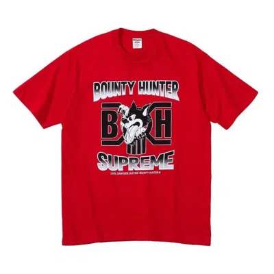 SUPREME Supreme x Bounty Hunter Wolf T-Shirt 'Red White Black'