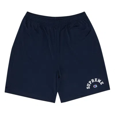 SUPREME SUPREME X CHAMPION MESH SHORT 'NAVY'