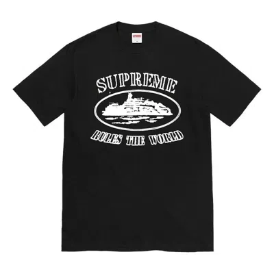 SUPREME Supreme x Corteiz FW23 Rules The World Tee 'Black'