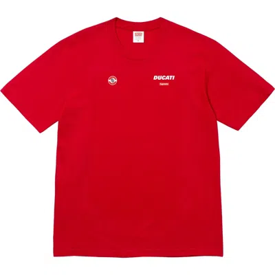 SUPREME Supreme x DUCATI Logo T-Shirt 'Red'