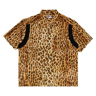 SUPREME SUPREME X GOODENOUGH CRUSHED RAYON PILE SHORT-SLEEVE SHIRT 'LEOPARD' | MULTI-COLOR | MEN'S SIZE S