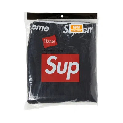 SUPREME SUPREME X HANES THERMAL PANT (1 PACK) 'BLACK'