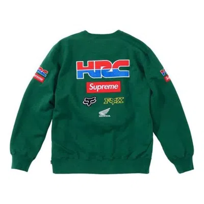 SUPREME Supreme x Honda Fox Racing Crewneck 'Green'