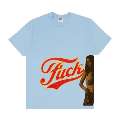 SUPREME SUPREME X HYSTERIC GLAMOUR FUCK TEE 'POWDER BLUE'