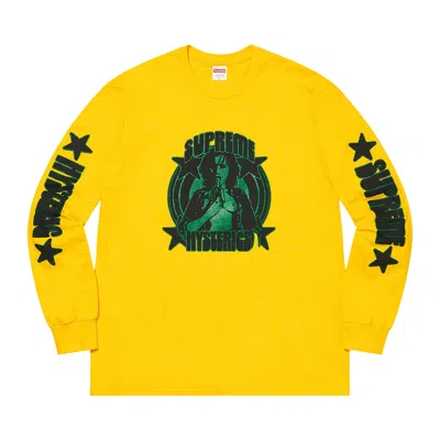 SUPREME SUPREME X HYSTERIC GLAMOUR LONG-SLEEVE TEE 'YELLOW' | MEN'S SIZE XL