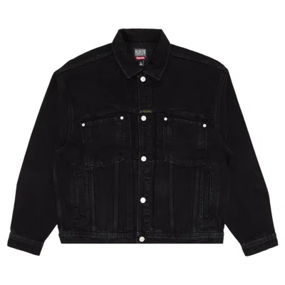 SUPREME SUPREME X MARTITHÉ + FRANÇOIS GIRBAUD X-SEAM DENIM TRUCKER JACKET 'BLACK' | MEN'S SIZE M