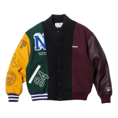 SUPREME Supreme x MM6 Maison Margiela Split Varsity Jacket 'Multicolor'
