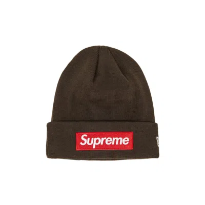 SUPREME SUPREME X NEW ERA BOX LOGO BEANIE 'BROWN'