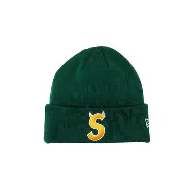 SUPREME SUPREME X NEW ERA S LOGO BEANIE 'DARK GREEN'