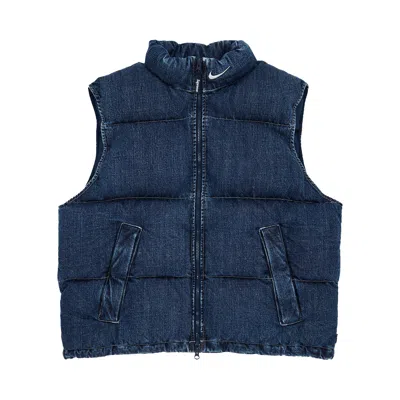 SUPREME SUPREME X NIKE DENIM PUFFER VEST 'INDIGO'