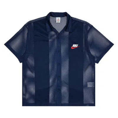 SUPREME SUPREME X NIKE MESH SHORT-SLEEVE SHIRT 'NAVY'