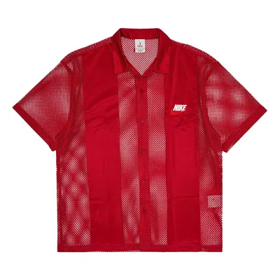 SUPREME SUPREME X NIKE MESH SHORT-SLEEVE SHIRT 'RED'