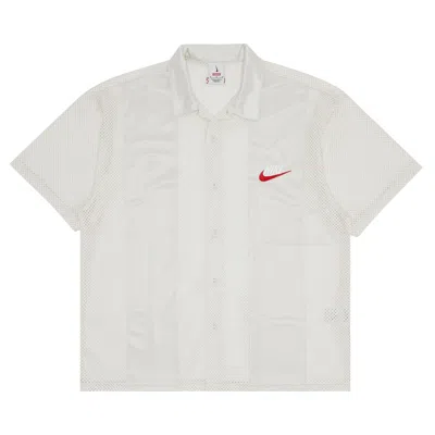 SUPREME SUPREME X NIKE MESH SHORT-SLEEVE SHIRT 'WHITE'