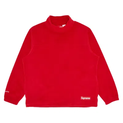 SUPREME SUPREME X POLARTEC MOCK NECK PULLOVER 'RED'