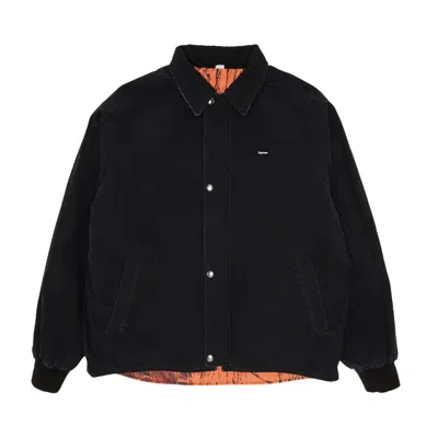 SUPREME SUPREME X REALTREE REVERSIBLE QUILTED WORK JACKET 'BLACK'