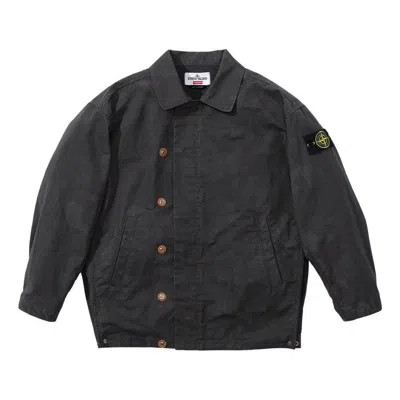 SUPREME Supreme x Stone Islacnd Reactive Ice Camo Ripstop Jacket 'Black'