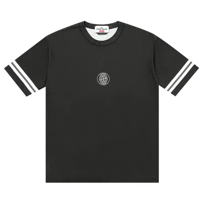 SUPREME SUPREME X STONE ISLAND SHORT-SLEEVE TOP 'BLACK' | MEN'S SIZE L