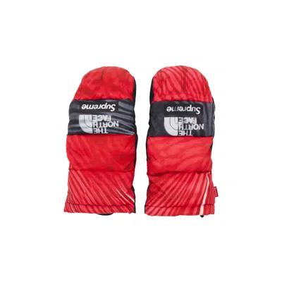 SUPREME SUPREME X THE NORTH FACE PRINTED MONTANA MITT 'RED'