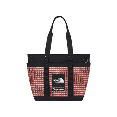 SUPREME SUPREME X THE NORTH FACE STUDDED EXPLORE UTILITY TOTE 'RED'