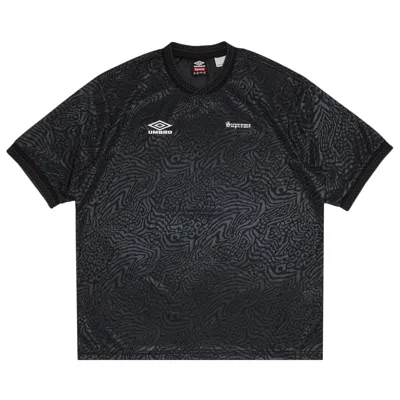 SUPREME SUPREME X UMBRO JACQUARD ANIMAL PRINT SOCCER JERSEY 'BLACK'