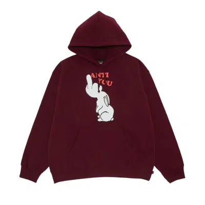 SUPREME SUPREME X UNDERCOVER ANTI YOU HOODED SWEATSHIRT 'BURGUNDY'