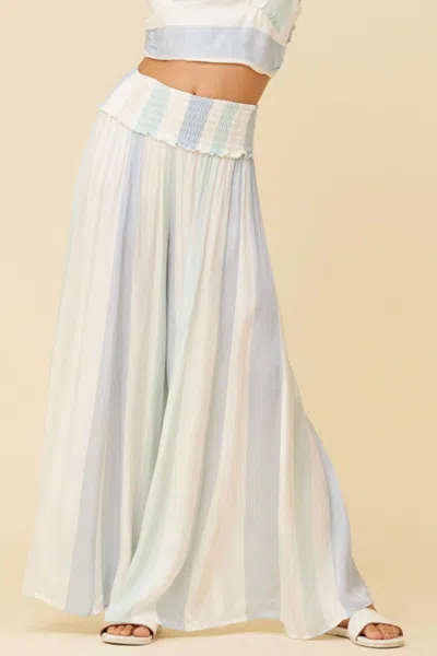 SURF GYPSY SATIN STRIPE PANT IN BLUE