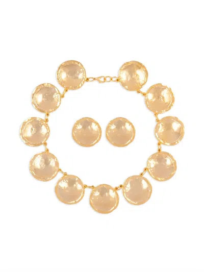 SUSAN CAPLAN VINTAGE 1980 REDISCOVERED NECKLACE AND EARRINGS SET