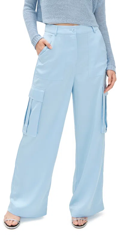 SUSANA MONACO SATIN CARGO PANTS 32 POOLSIDE