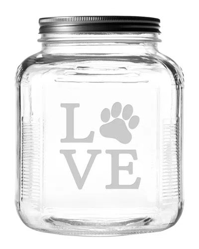 SUSQUEHANNA GLASS SUSQUEHANNA GLASS LOVE PAW BRUSHED LID GALLON JAR