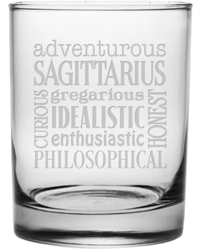 SUSQUEHANNA SUSQUEHANNA GLASS SET OF 4 SAGITTARIUS WORDS 14OZ ROCKS GLASSES