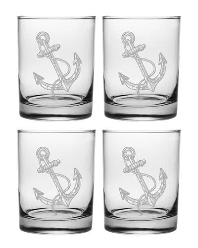 SUSQUEHANNA GLASS SUSQUEHANNA GLASS SET OF 4 VINTAGE ANCHOR ROCKS GLASSES