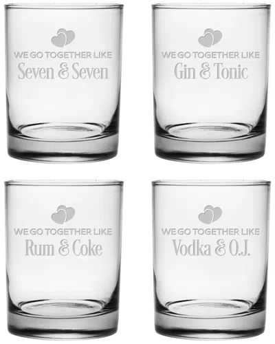 SUSQUEHANNA SUSQUEHANNA SET OF FOUR 14OZ GOOD MIXERS ROCK GLASSES