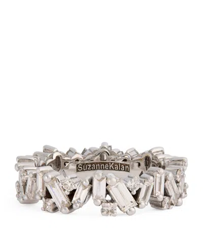 SUZANNE KALAN WHITE GOLD AND DIAMOND FRENZY RING