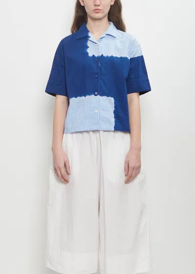 SUZUSAN COTTON GINGHAM CHECK SHIRT