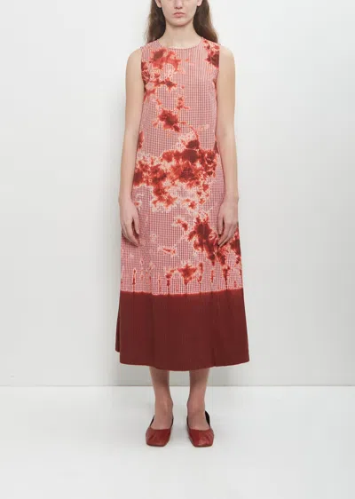 SUZUSAN COTTON GINGHAM CHECK SLEEVELESS DRESS