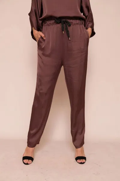 SUZY D GALINA SILKY PANT IN MOCHA