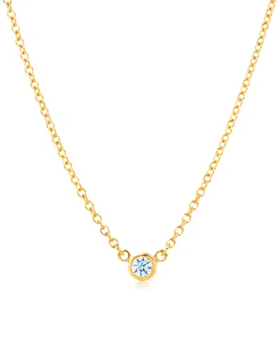 SUZY LEVIAN SUZY LEVIAN 14K 0.15 CT. DIAMOND SOLITAIRE NECKLACE