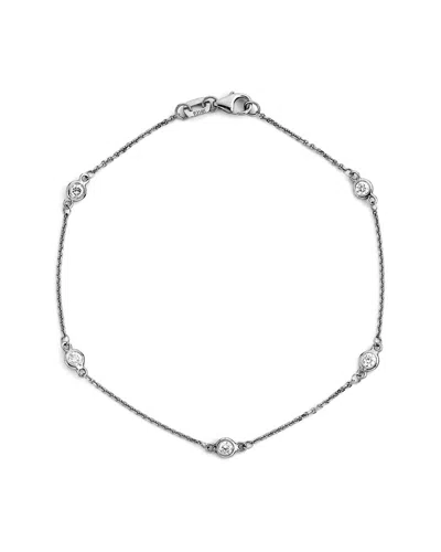 SUZY LEVIAN SUZY LEVIAN 14K 0.15 CT. TW. DIAMOND STATION BRACELET