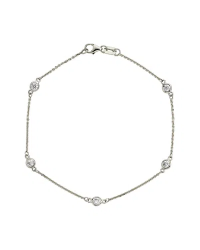 SUZY LEVIAN SUZY LEVIAN 14K 0.25 CT. TW. DIAMOND STATION BRACELET