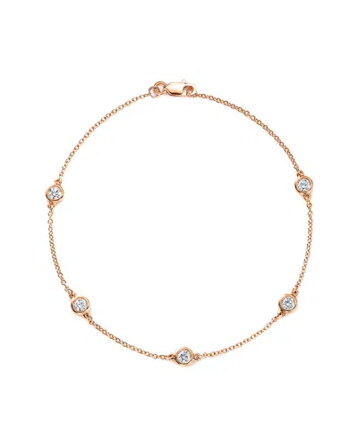 SUZY LEVIAN SUZY LEVIAN 14K ROSE GOLD 0.75 CT. TW. DIAMOND STATION BRACELET