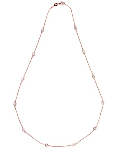 SUZY LEVIAN SUZY LEVIAN 14K ROSE GOLD 1.30 CT. TW. DIAMOND STATION NECKLACE