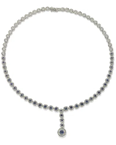 SUZY LEVIAN SUZY LEVIAN 18K & SILVER 13.02 CT. TW. SAPPHIRE NECKLACE