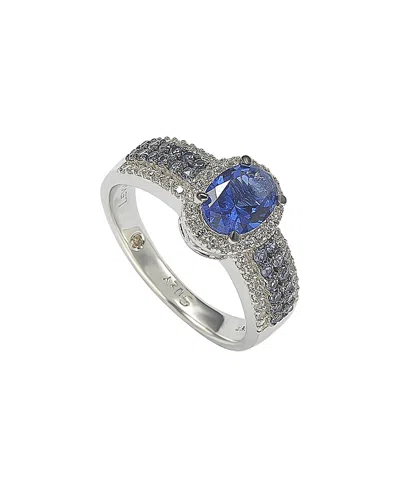 SUZY LEVIAN SUZY LEVIAN 18K & SILVER 2.52 CT. TW. SAPPHIRE RING