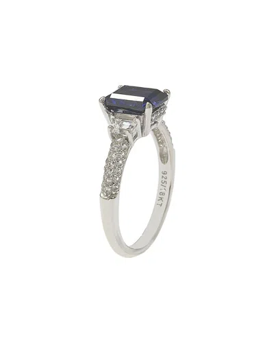 SUZY LEVIAN SUZY LEVIAN 18K & SILVER 3.02 CT. TW. SAPPHIRE RING
