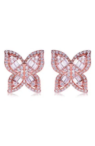SUZY LEVIAN SUZY LEVIAN CUBIC ZIRCONIA BUTTERFLY STUD EARRINGS